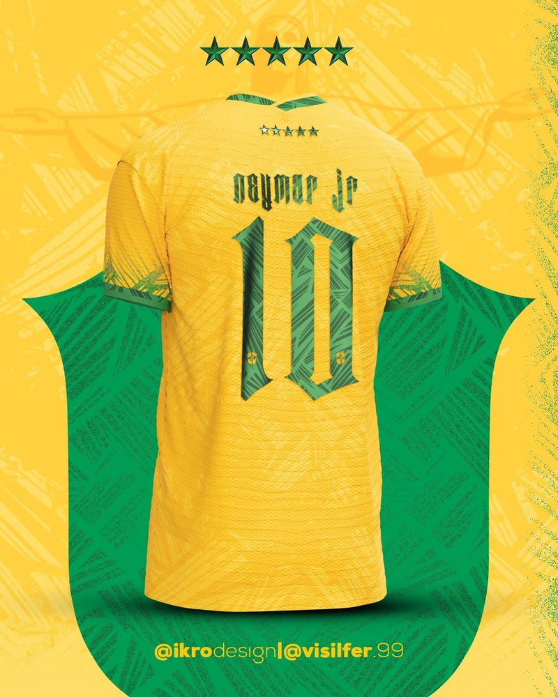 Camisola Conceito Feminina Seleção Brasil [Rio] - Amarela - por @ikrodesign