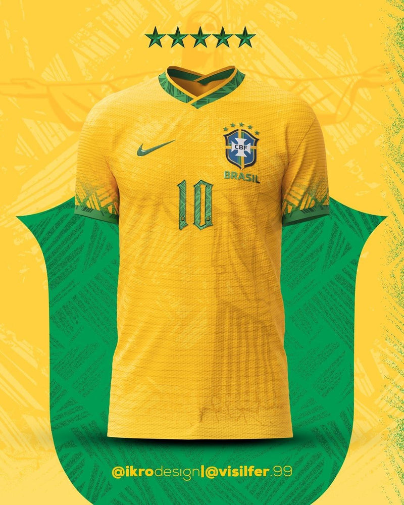 Camisola Conceito Feminina Seleção Brasil [Rio] - Amarela - por @ikrodesign