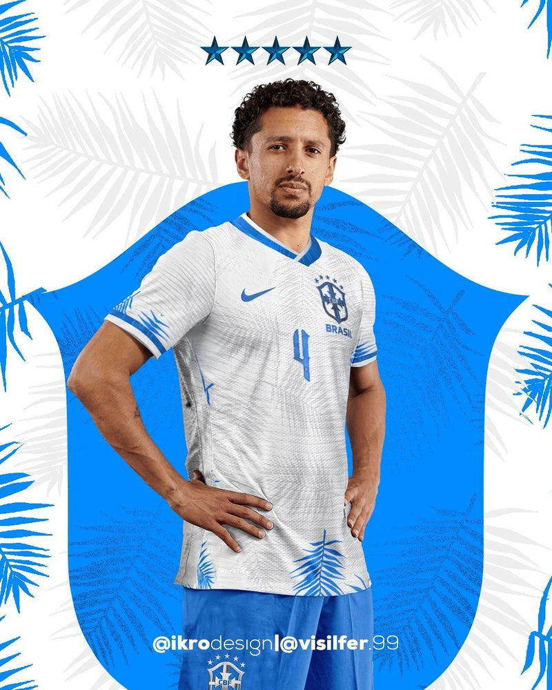 Camisola Conceito Feminina Seleção Brasil [Amazonia] - Branca - por @ikrodesign