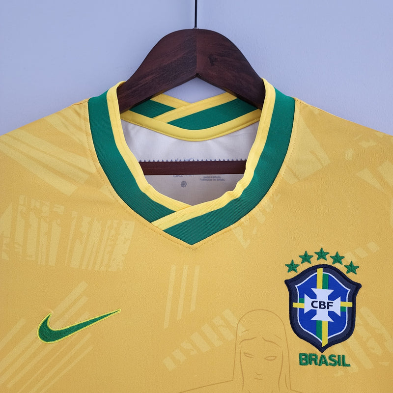 Camisola Conceito Feminina Seleção Brasil [Rio] - Amarela - por @ikrodesign