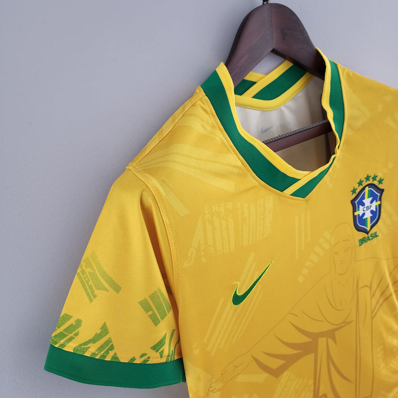 Camisola Conceito Feminina Seleção Brasil [Rio] - Amarela - por @ikrodesign