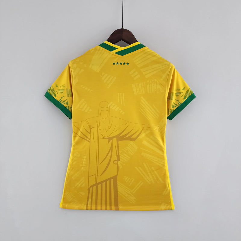 Camisola Conceito Feminina Seleção Brasil [Rio] - Amarela - por @ikrodesign