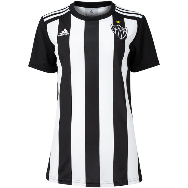 Camisola Feminina Atlético Mineiro I 22/23 - Preto e Branco