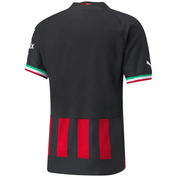 Camisola AC Milan I 22/23 - Preto e Vermelho